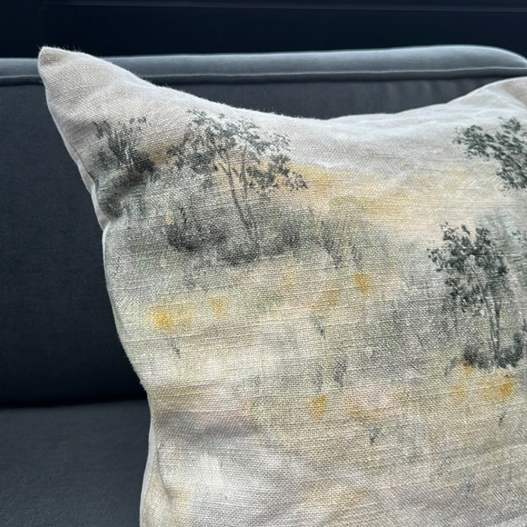 Pottery Barn Accents Landscape Linen Accent Pillow Cover